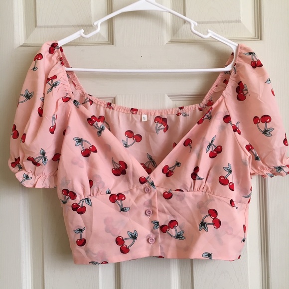 Dolls Kill Tops - Cherry baby doll blouse